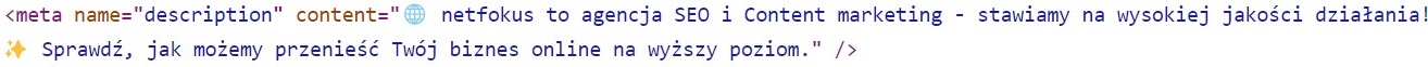 Meta description - przykład